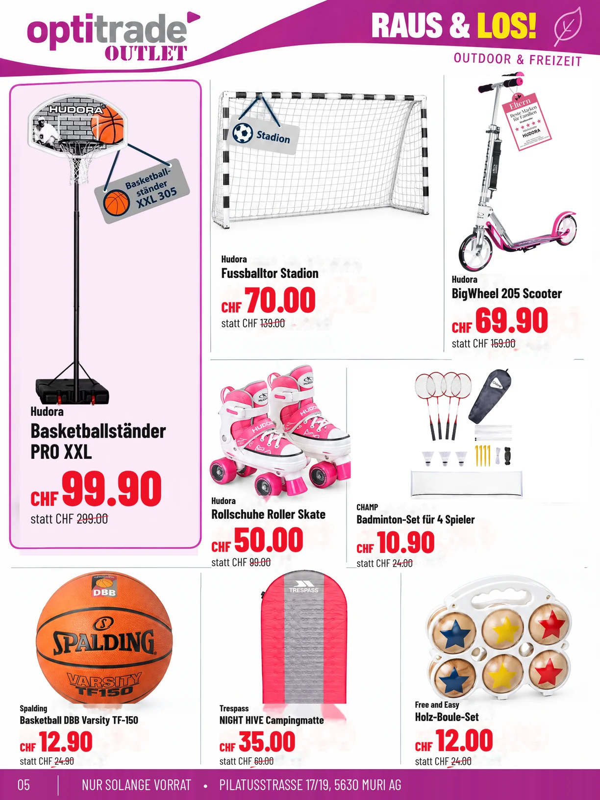 Originalprospektseite 5, Outdoor und Freizeit