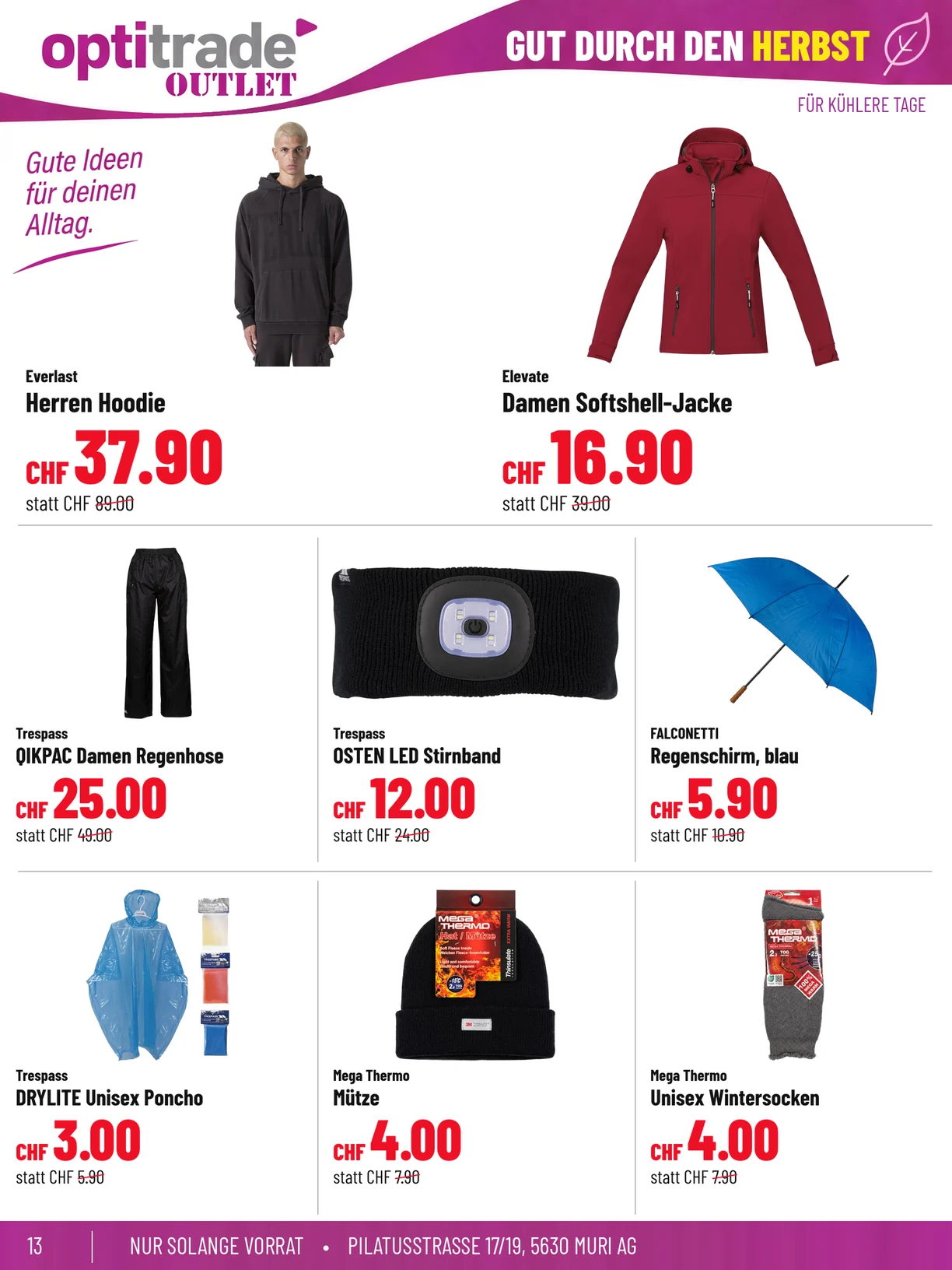 Originalprospektseite 13, Gut durch den Herbst
